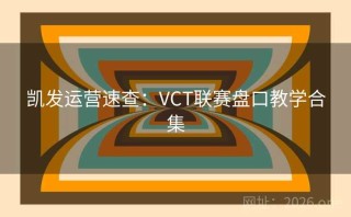 凯发运营速查:VCT联赛盘口教学合集