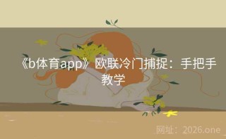 《b体育app》欧联冷门捕捉:手把手教学