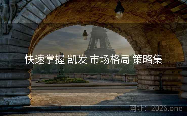 快速掌握 凯发 市场格局 策略集 快速掌握 凯发 市场格局 策略集